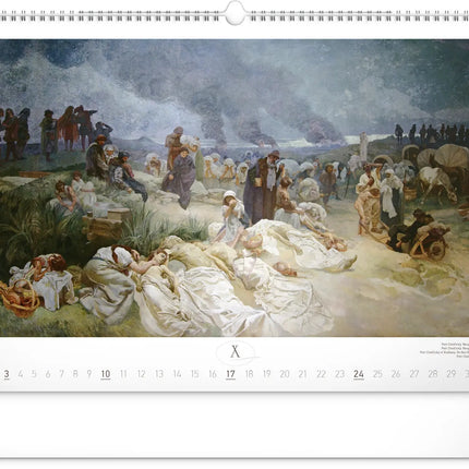 Presco Alphonse Mucha Kalender Groot 2027