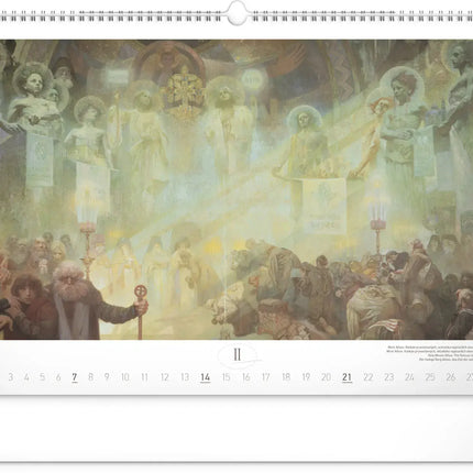 Presco Alphonse Mucha Kalender Groot 2027