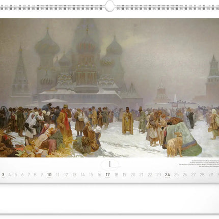 Presco Alphonse Mucha Kalender Groot 2027