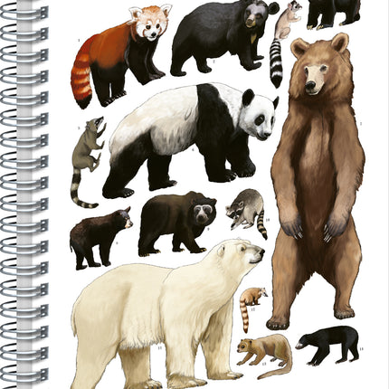 Presco Animalium – Bears Spiraal Notitieboek A5 Blanco