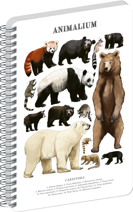Presco Animalium – Bears Spiraal Notitieboek A5 Blanco