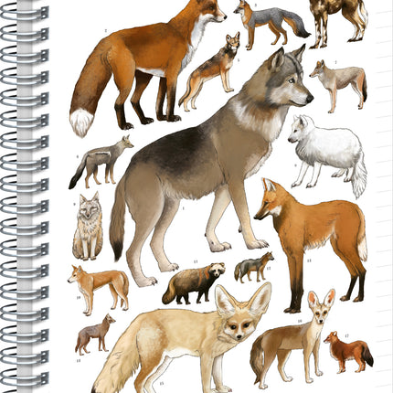 Presco Animalium – Canines Spiraal Notitieboek A4