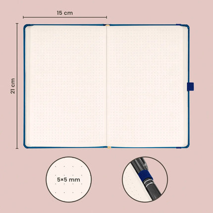 Presco Aprint Blue Notitieboek A5 Stippen