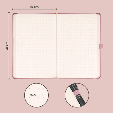 Presco Aprint Neo Pink Notitieboek A5 Stippen