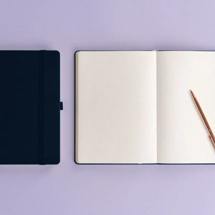 Presco Balacron Dark Blue Notitieboek A5 Stippen