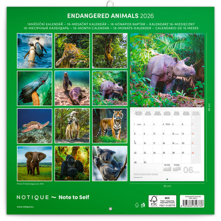 Presco Bedreigde Dieren Kalender 2026