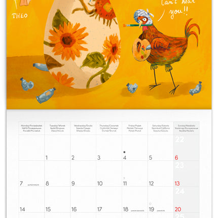 Presco Chicken Artists Kalender 2027