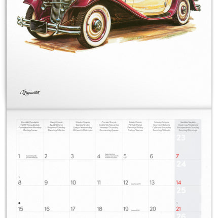 Presco Classic Cars Kalender 2026
