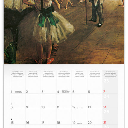 Presco Edgar Degas Kalender 2026