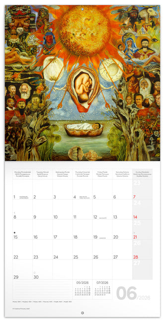 Presco Frida Kahlo Kalender 2026