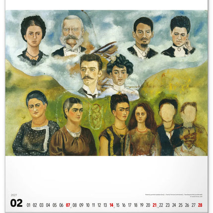 Presco Frida Kahlo Kalender 2027 Groot
