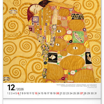Presco Gustav Klimt Kalender 2026