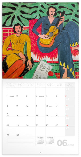 Presco Henri Matisse Kalender 2026