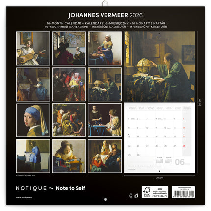 Presco Johannes Vermeer Kalender 2026