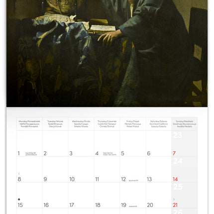 Presco Johannes Vermeer Kalender 2026