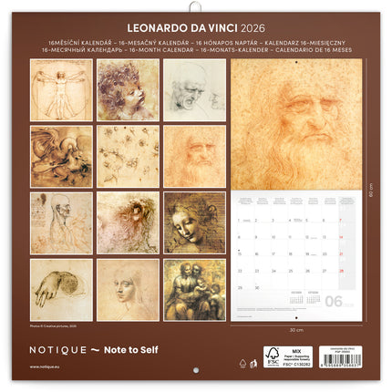 Presco Leonardo da Vinci Kalender 2026