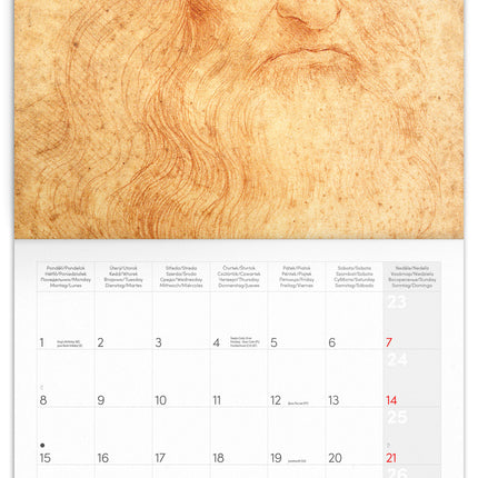 Presco Leonardo da Vinci Kalender 2026