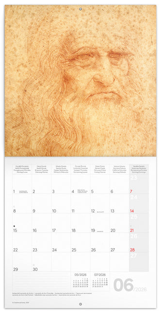 Presco Leonardo da Vinci Kalender 2026