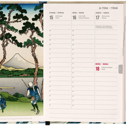 Presco Magnetische Weekplanner Katsushika Hokusai 2027