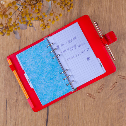 Presco Refill – Week Ringband Planner 2027, Bright Red