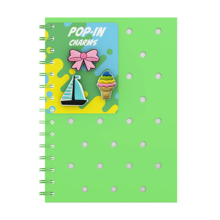 QC Colour QC Colour Neon Green Siliconen A5 Notitieboek met Pins