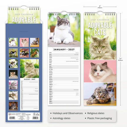 Red Robin Adorable Cats Slimline Kalender 2027