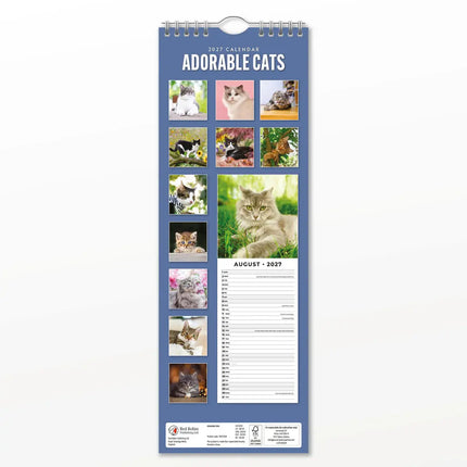 Red Robin Adorable Cats Slimline Kalender 2027