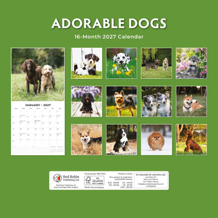 Red Robin Adorable Dogs Kalender 2027