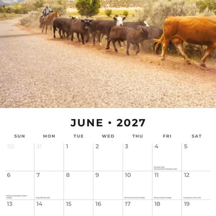 Red Robin American Wildwest Kalender 2027
