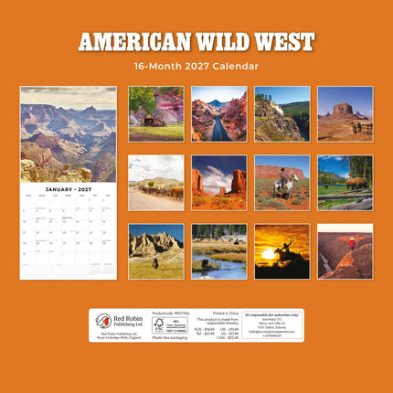 Red Robin American Wildwest Kalender 2027
