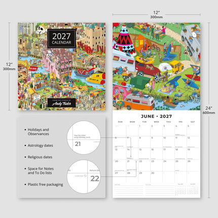 Red Robin Andy Tudor Puzzle Artwork Kalender 2027