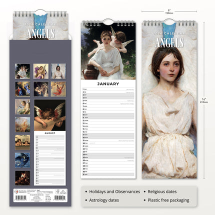 Red Robin Angels Slimline Kalender 2026
