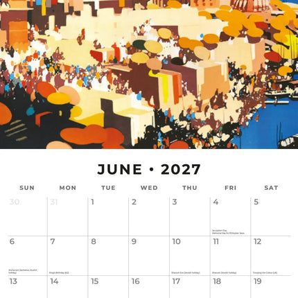 Red Robin Art Deco Kalender 2027