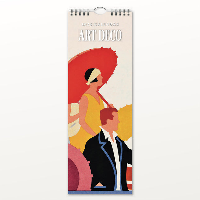 Red Robin Art Deco Slimline Kalender 2026