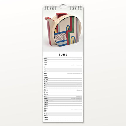 Red Robin Art Deco Slimline Kalender 2026