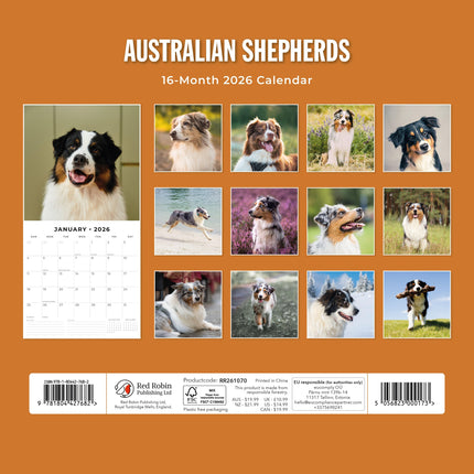 Red Robin Australian Shepherd Kalender 2026