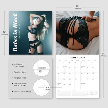 Red Robin Babes in Black Kalender 2026