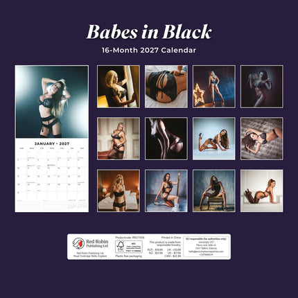 Red Robin Babes in Black Kalender 2027