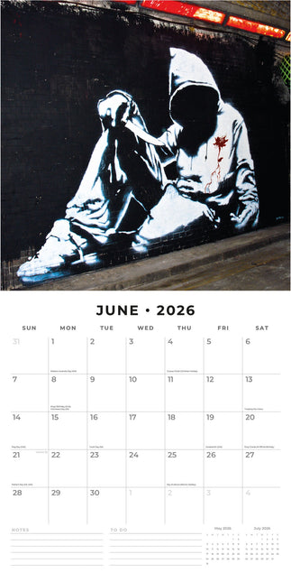 Red Robin Banksy Kalender 2026
