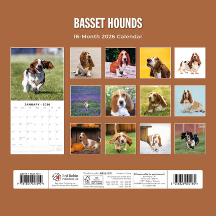 Red Robin Basset Hound Kalender 2026