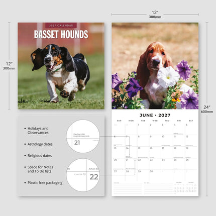 Red Robin Basset Hound Kalender 2027