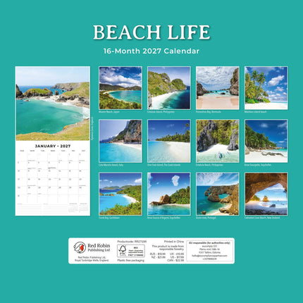 Red Robin Beach Life Kalender 2027