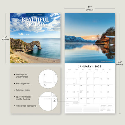 Red Robin Beautiful Britain Kalender 2025