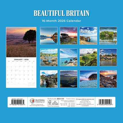 Red Robin Beautiful Britain Kalender 2026