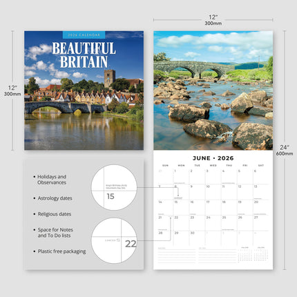 Red Robin Beautiful Britain Kalender 2026