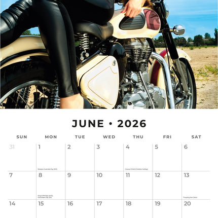 Red Robin Biker Girls Kalender 2027