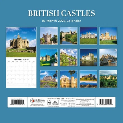 Red Robin British Castles Kalender 2026