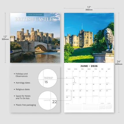 Red Robin British Castles Kalender 2026