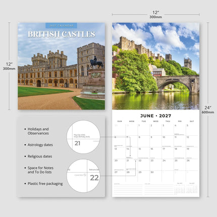 Red Robin British Castles Kalender 2027