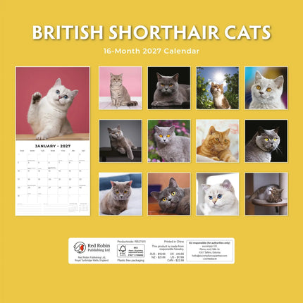 Red Robin Brits Korthaar Kalender 2027